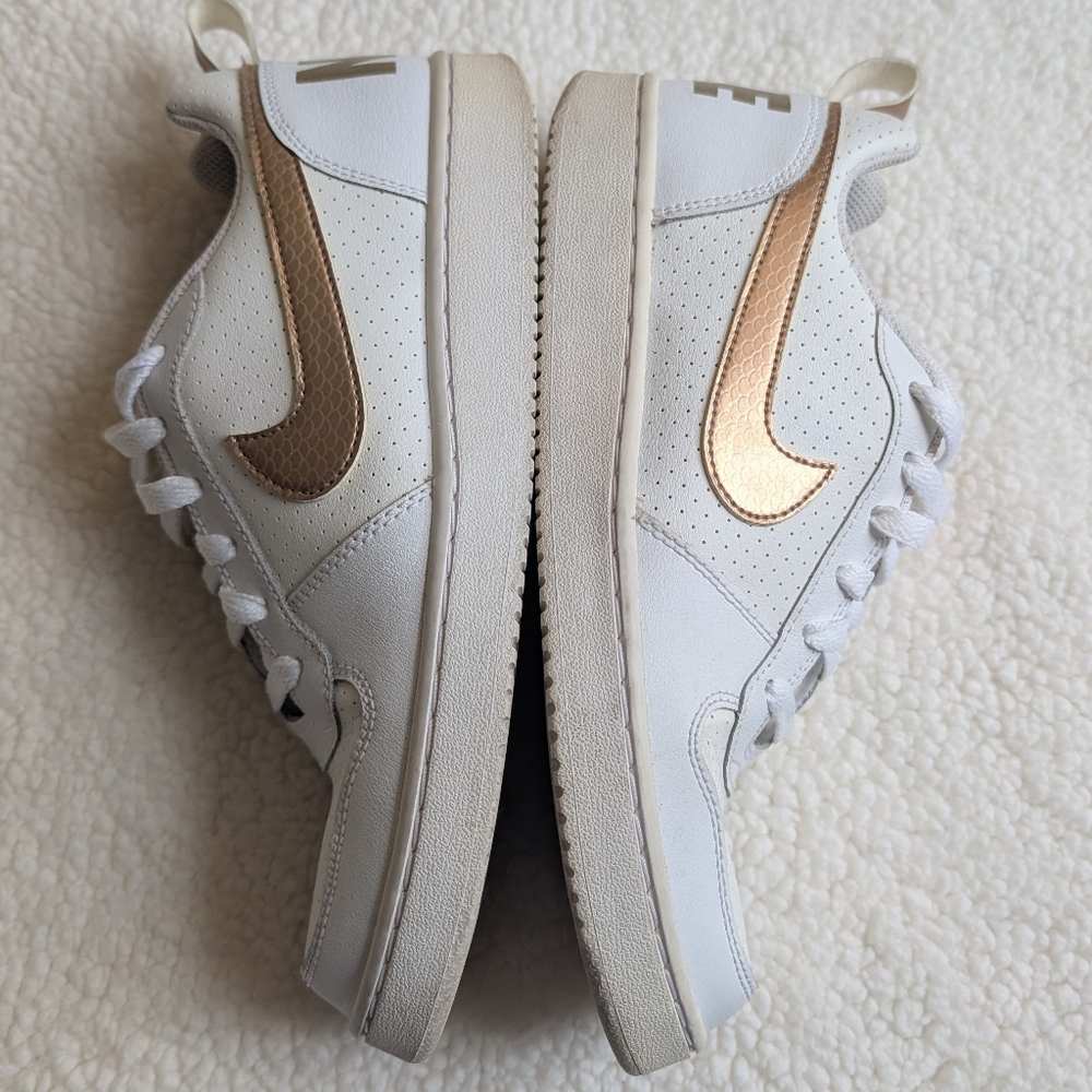 GUC Nike Court Borough low EP GS white gold sneakers - Picture 3 of 7